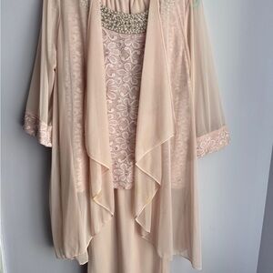 Chic Blush Lace Pantsuit